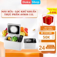 AVROS 11L ozone aeration food sterilizer, washing machine for vegetables, fruits, meat, fish, dishes