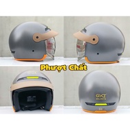 GXT M139 3/4 soundproof helmet in Titanium Gray - Genuine 3/4 helmet