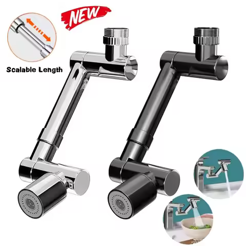 1440° Rotatable Scalable Metal Faucet Aerator Bathroom Tap Splash-proof Bubbler Faucet Filter Nozzle