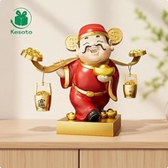 [Kesoto] Caishenye Statue Prosperity Wealth Deity Statue Freestanding Deity of Prosperity