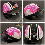 MHR HALF 100%ORIGINAL MHR REPTIDE PINK MHR STENG REPTIDE HELMET KURA-KURA HELMET HALF REPTIDE PINK H