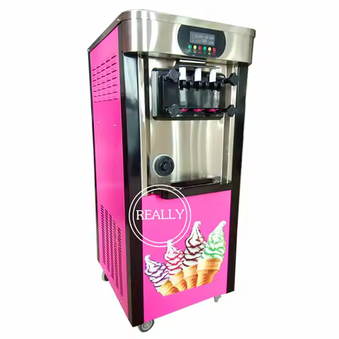 New style commercial stainless steel soft serve ice cream machine/ice cream roll making machine/soft