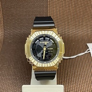 Casio G-Shock GM-S2100GB-1A Gold Tone Black Analog Digital Ladies Octagon Watch