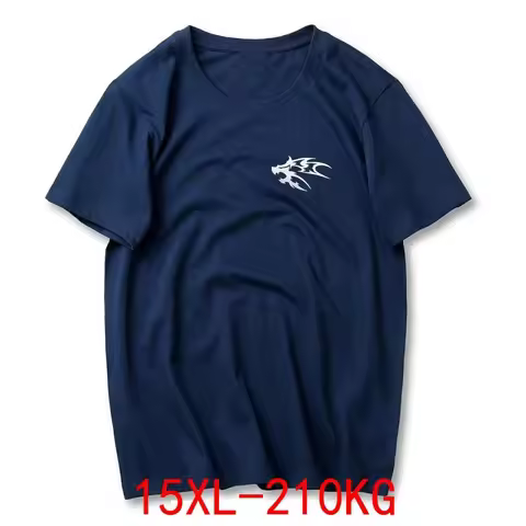 Summer Men's T-Shirt 6XL Wolf Large Size Large 6XL 7XL 8XL 9XL 10XL 12XL 15XL Casual T-Shirt Cotton 