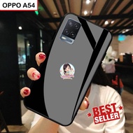 Case Oppo A54 Glass Case HARD Tempered Backdoor Casing Miror LUXURY