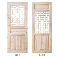 New Chinese Retro Antique Doors Windows Log Solid Wood Doors Fir Doors Hollow Grid Doors Indoor Door