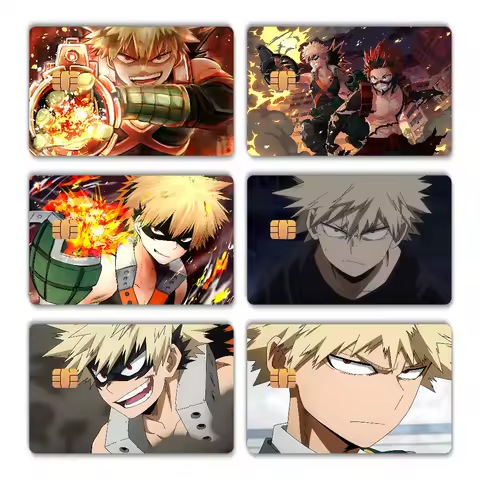 Anime B-Bakugo K-Katsuki Colorful Stickers Sticker Skin Film Cover For Small Chip Credit Debit Card 