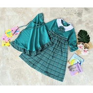 Kindergarten school uniform set hijab/ kindergarten school uniform/ preschool school uniform muslim 
