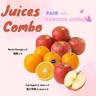 (Fresh Stock) Juices Combo 2 types of fruits fuji apple navel orange | sweet fast delivery fresh fru