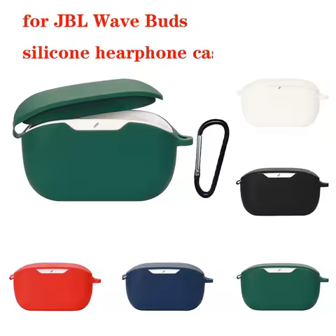 Silicone Case for JBL Wave Buds Case Full Edge Shockproof Protection Earphone Cover for JBL Wave Bud