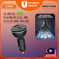 LDNIO Car Charger 160W Dual PD Output C1 100W USB 30W super Incar charger