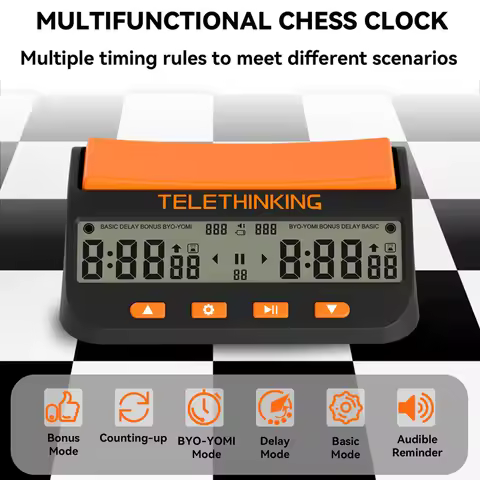 GC01 Digital Chess Clock Professional Timer Count Up/Down 5 Modes Precision Game Timer for Chess Go 