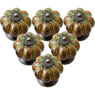 Tombol Kabinet Berlapis Seramik Bentuk Labu Tombol Hiasan Vintaj Berkelas Kabinet Almari Laci Pemega