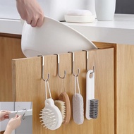 1pc S-type Stainless Steel Utility Hooks Fitting Wide and Thin Doors Towel Hooks for Kitchen Cabinet