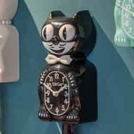 美國製 Kit Cat Klock 搖擺貓咪時鐘 紳士經典黑貓