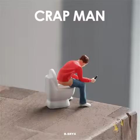 Kicarmod 1/64 Scale Model Squattingcrap man in Scale for 1:64 Architectural Scenes and Car Models Sc