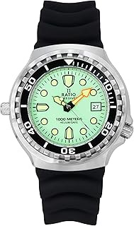 RATIO FreeDiver 2nd Generation Diver Watch Sapphire Crystal Quartz Movement Dive Watch 1000M Water R