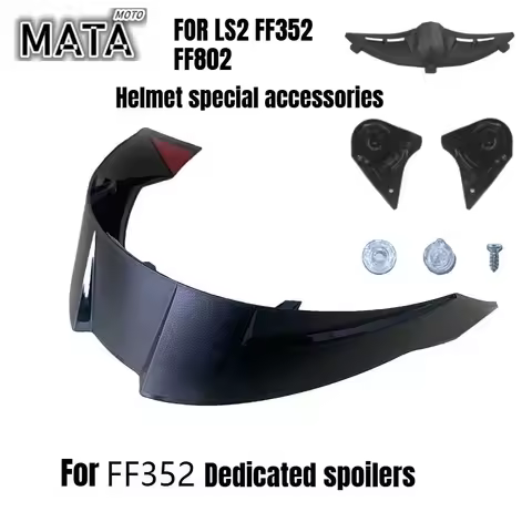 For LS2 FF352 Motorcycle Helmet Spoiler FF802 Helmet Special Accessories Black Tail Wing Original Ge