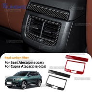 KUNGKIC For SEAT Ateca CUPRA Ateca Exhaust Vent Frame Carbon Fiber Interior Modified Auto Accessorie