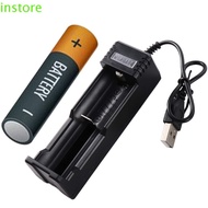 INSTORE 18650 Lithium Charger Intelligent Charge Convenient Lithium Battery Charger Li-ion Battery Auto Stop Charger 18650 Battery Charging Dock