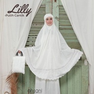 Diskon Mukena Dewasa Katun Bordir Ahsani Lily Broken White Standar