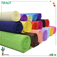 TEALY Flower Wrapping Bouquet Paper, Thickened wrinkled paper Production material paper Crepe Paper,  DIY Handmade flowers Packing Material