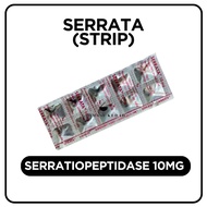 Serrata Serratiopeptidase 10mg Enteric-Coated Tablet 10 Biji (1 Strip)