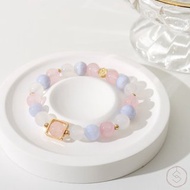 重生 | 粉水晶 藍紋瑪瑙 白瑪瑙 | 天然水晶手鍊