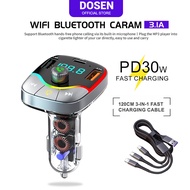 DOSEN Retractable Car Charger 120W Charging 4in1 USB Type C Scalable Car Phone Charge For iPhone ch