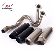 Motorcycle Exhaust System ER6 ER6N Full Exhaust Pipe With Universal Muffler Exhaust For KAWASAKI VER