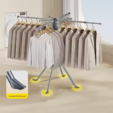 Installation Free Folding Clothes Drying Rack Portable Clothes Dryer Indoor Space Saving Clothes Dry