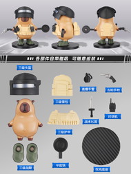 EVA 1:100 Scale Model Assembly Toy High Precision 3D Printing Capybara Gundam Magnet Collectible Gif