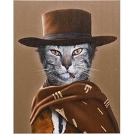 Pets Rock Western Graphic Wrapped Cat Canvas Wall Art 20 X 16 X 2 Ready To Hang