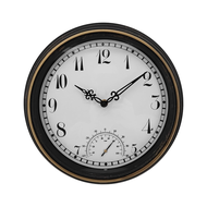 (ETPD) Outdoor Waterproof Wall Clock with IP44 Vintage Round Garden Decor Clock 12 Inch Outdoor Cloc