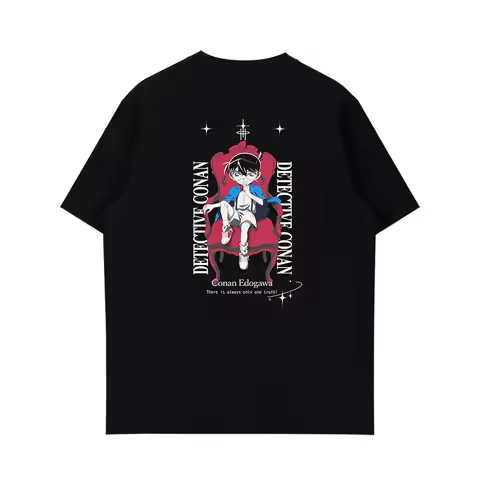 Detective Conan Joint T-shirt Lucky Stone Joint Peripheral Strange Thief Kidd Gray Original Sorrow S