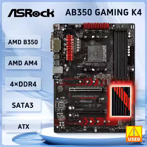 ASRock AB350 Gaming K4 Motherboard Socket AM4 B350M B350 support Ryzen 5 5600 1600 5700X 4300G cpu D