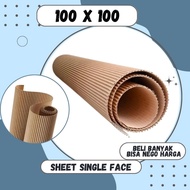 Single Face Sheet Cardboard 100x 100 CorrugatedPOLOS 1m x 1m Thick Corrugated Cardboard Dos Sheet