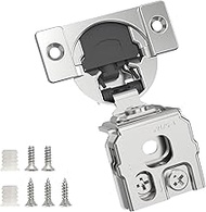 Chibery 20 Pack 1-5/16" Overlay 3D Soft Close Concealed Hinge for Face Frame Door, Self Closing Hidden Satin Nickel, 105° Open Angle Concealed Stainless Steel Hinges for Kitchen Cabinet Door