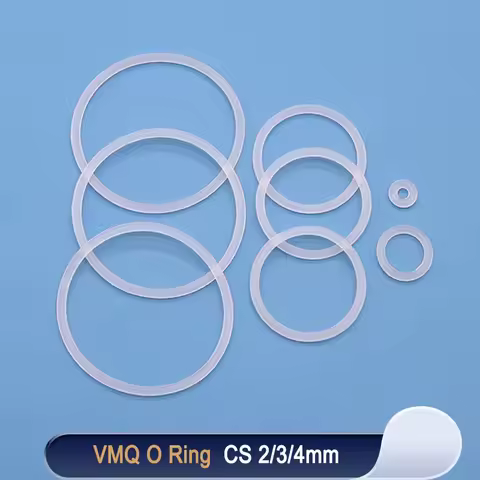 10pcs VMQ O Ring Gasket Thickness 2/3/4mm White Waterproof Washer Round O Shape Silicone Ring Food G