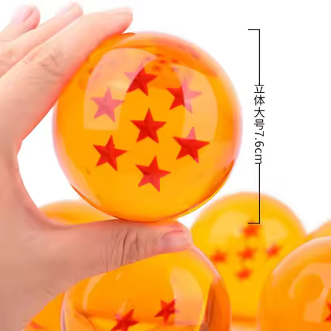 7.6cm large wish ball the Monkey King Dragon Ball collection crystal ball set hand-made model animat