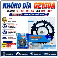 Gz150A Sprocket Sprocket 13 14 15 16 Sprocket 43T 44T - Genuine Recto Thailand