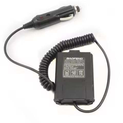 12V Car Charger Baofeng UV-5R Walkie Talkie Battery Eliminator for UV5R UV-5RE UV-5RA Series Walkie 