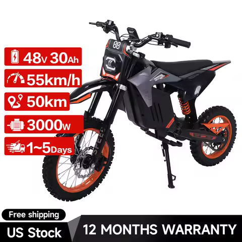 FREEBOY Y88 Electric Bicycle Peak 3000W Mid-Drive Motor 48VЗ0AH Battery Motorcycle E-bike,14/12" Tir