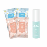 台灣 VIGILL婦潔 上班解悶清爽必備組合 （VIGILL 高效舒淨防護噴霧35ml x1 + VIGILL 女性濕式衛生紙孖裝）