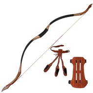 TOPARCHERY Archery 53'' Traditional Recurve Bow Wooden Handmade Mongolian Horsebow Hunting Bow 30-50