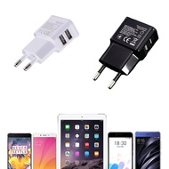 EU Plug 5V 2A Dual-port USB Universal Mobile Phone Charger Travel Power Charger Adapter For iPhone For Xiaomi Huawei Samsung