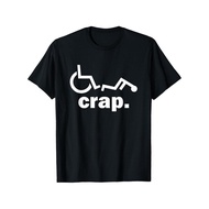 Handicap Wheelchair Funny Wheelchair Fall T-Shirt, Cotton Funny T-Shirt, Heavyweight Funny T-Shirts