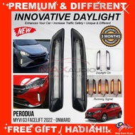 3in1 Daylight w/ Running Signal PERODUA MYVI G3 2022 Facelift Super Bright Bumper Daytime Light DRL