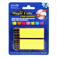 Self-Adhesive Note Paper MAGIC CUBE Page Marker STICK'N 21306 Size 76x12 76x25 Mm. Mixed Neon Colors
