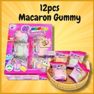 [ BOX ] ALI 12pcs Macaron Gummy Candy HALAL Gula-gula Macaron  (TTF) (JOY)